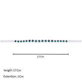 عصفور كريستال انسيال فضة تنس عيار 925 بتصميم دائري اخضر مرصع بالزركون - BM0019-WG